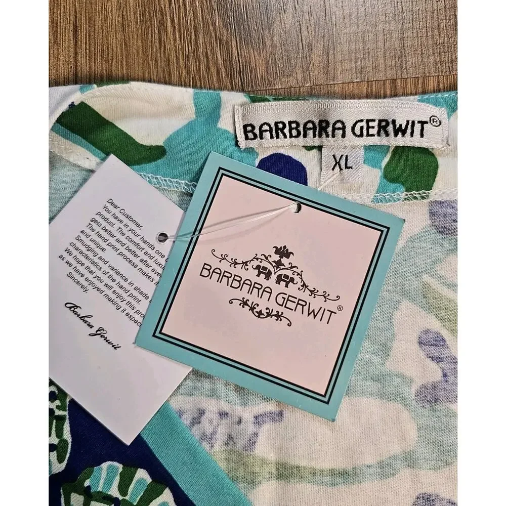 Barbara Gerwit Nautical Sea Life Dress Women's Size XL NWT Coastal Resortwear - Picture 5 of 10